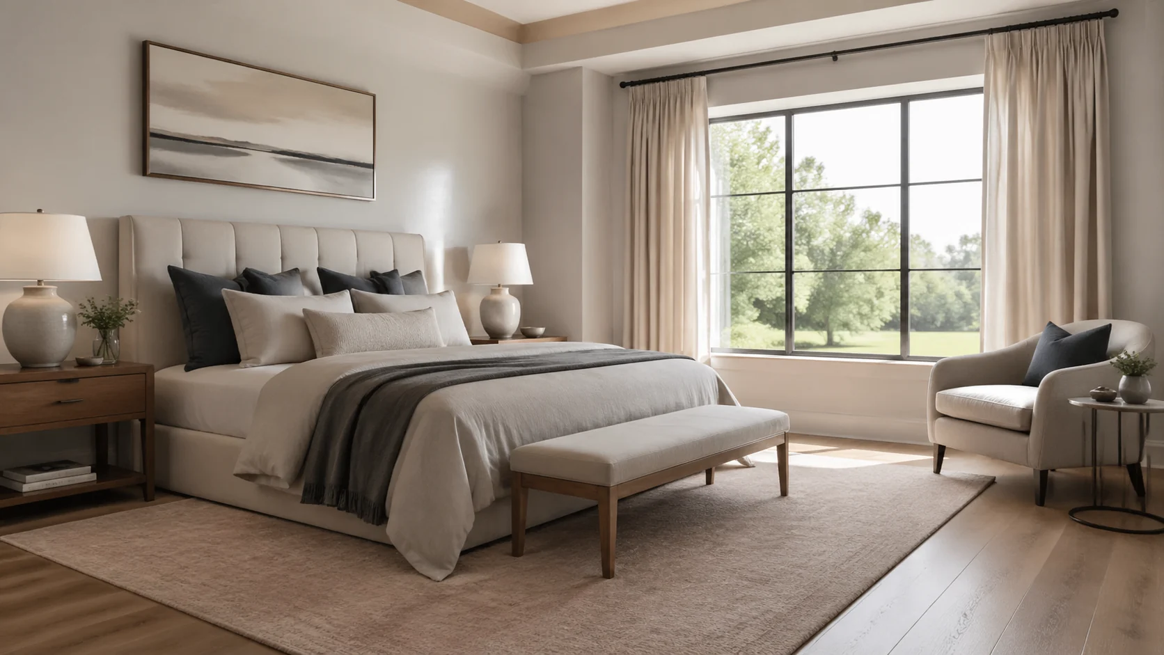 Premium editorial real estate virtual staging image