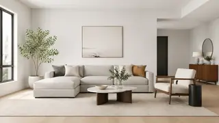 Clean modern real estate virtual staging image