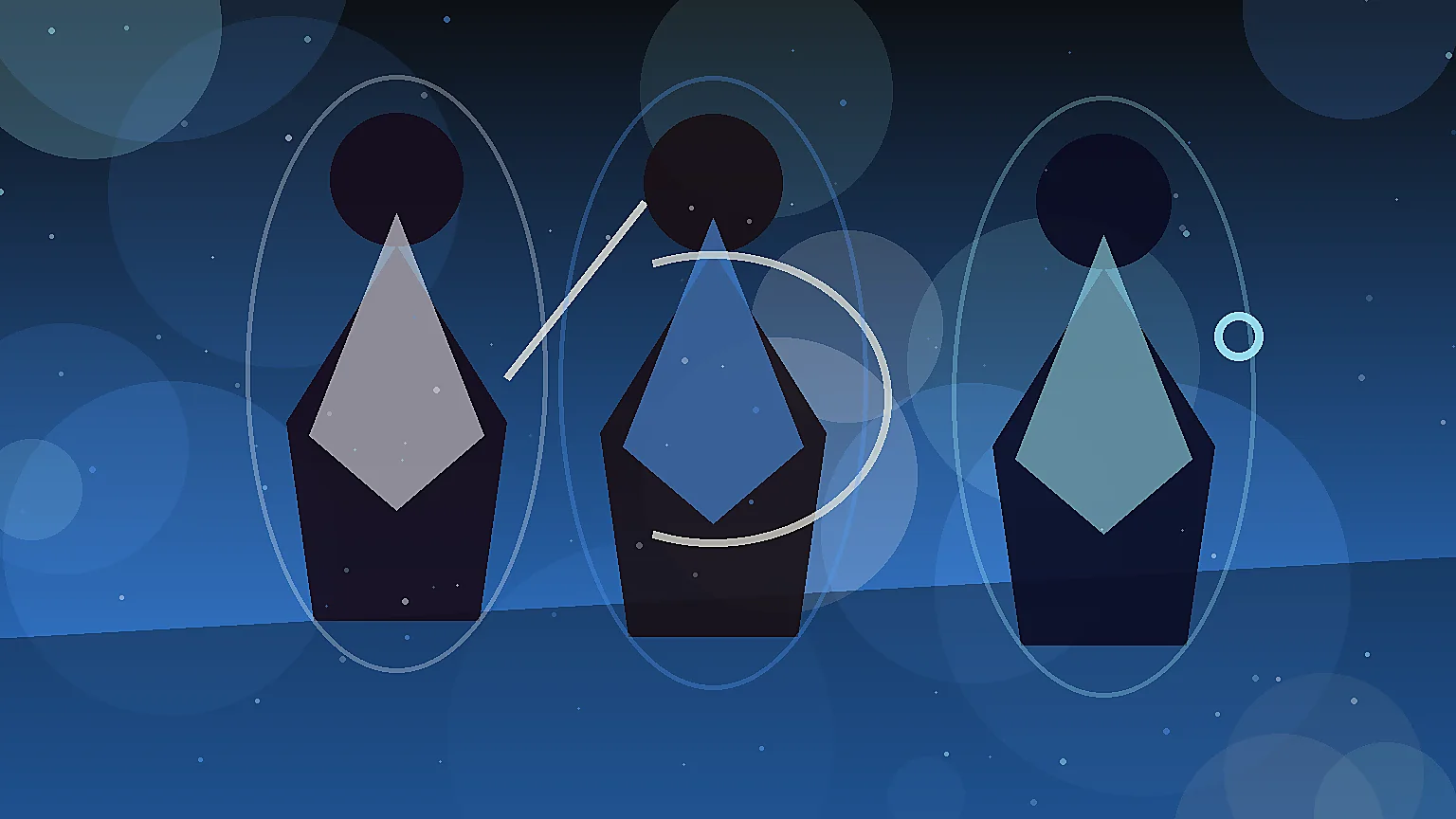 Lineup of stylized roguelike playable heroes for an indie game