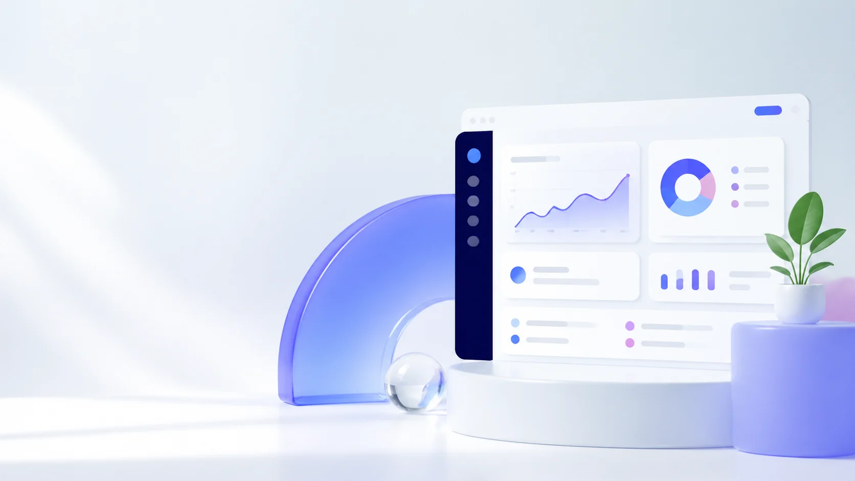 Clean modern saas landing page illustrations image