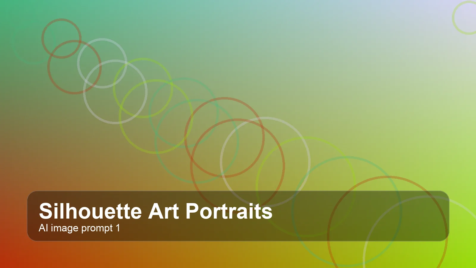 Create a cinematic silhouette art portraits image