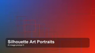 Create a gallery-quality silhouette art portraits scene