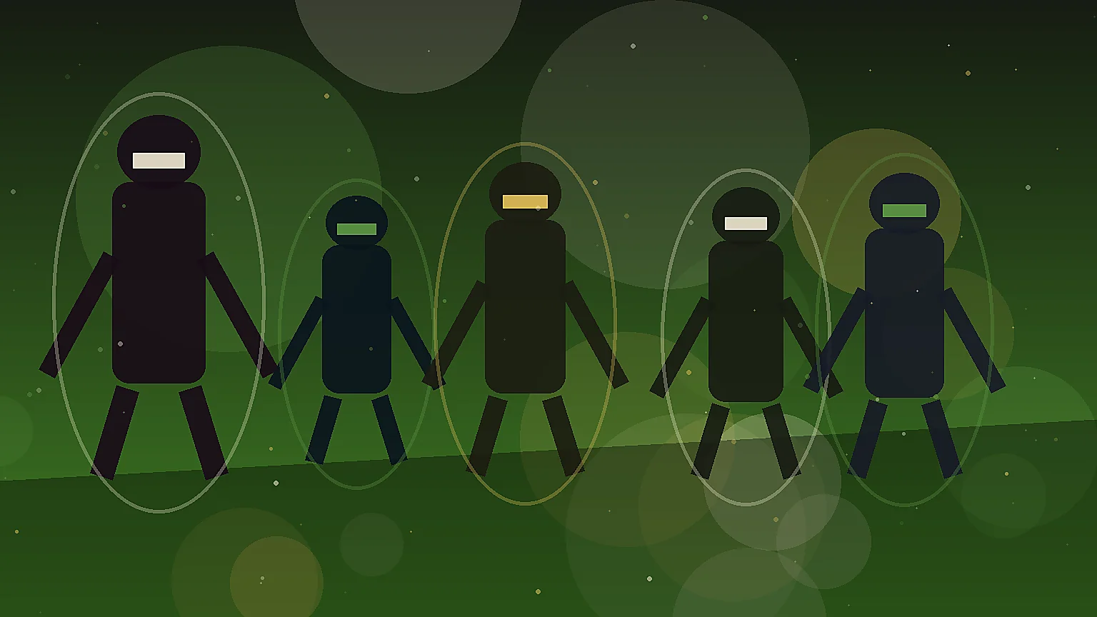 Polished lineup of futuristic infantry character classes