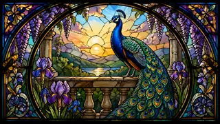 Stained Glass Window Patterns AI image generation example 1
