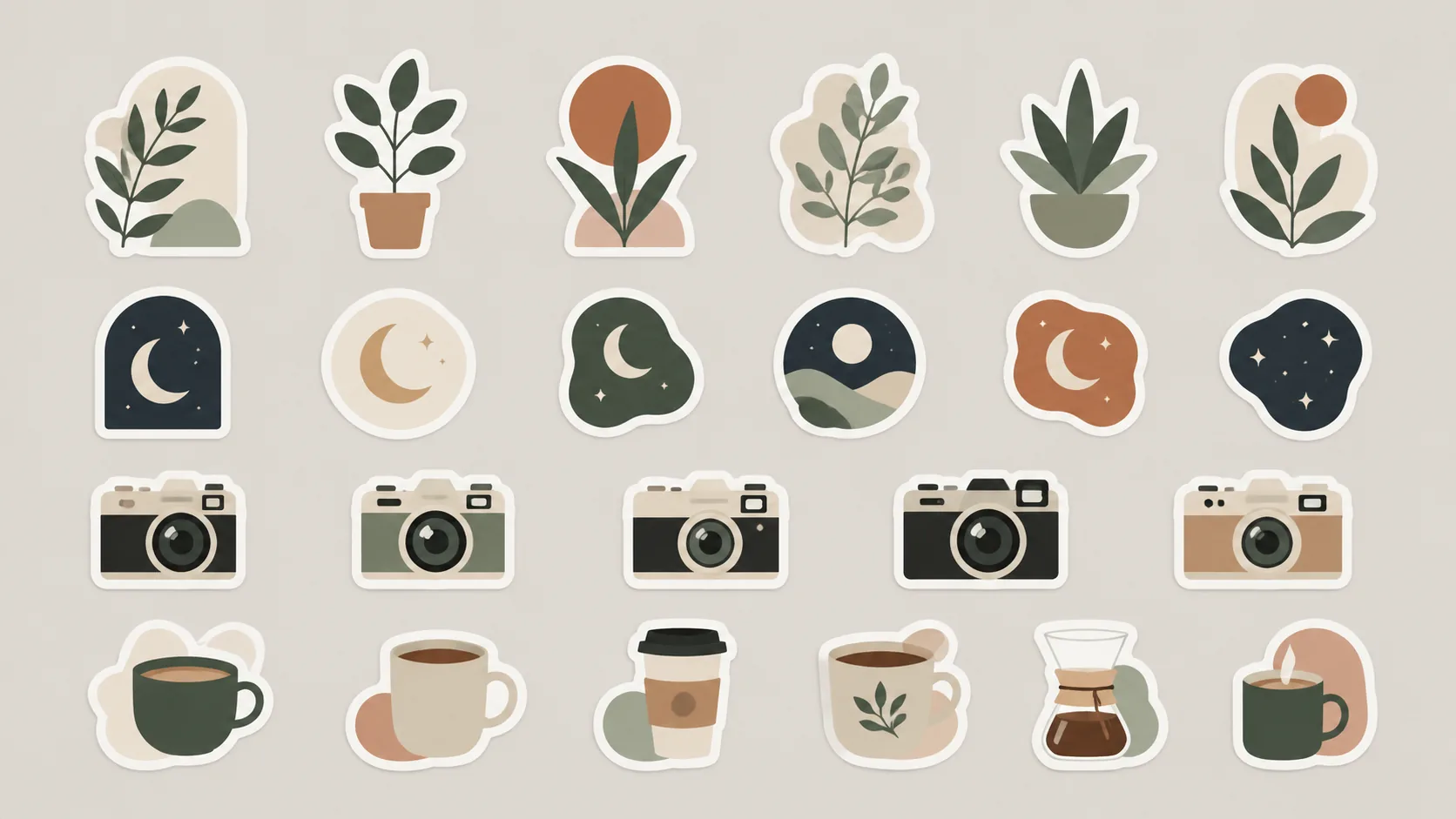 Create minimal laptop sticker assets