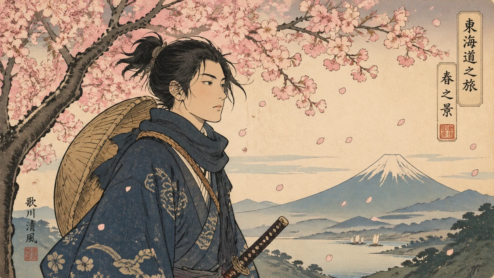 AI generated ukiyo-e japanese art example 3
