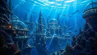 AI generated underwater cityscapes example 1