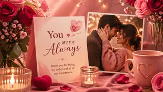 Romantic Valentine art with heartfelt cards