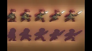 Original pixel game character sprite sheet
