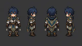 Top-down RPG character sprite concepts