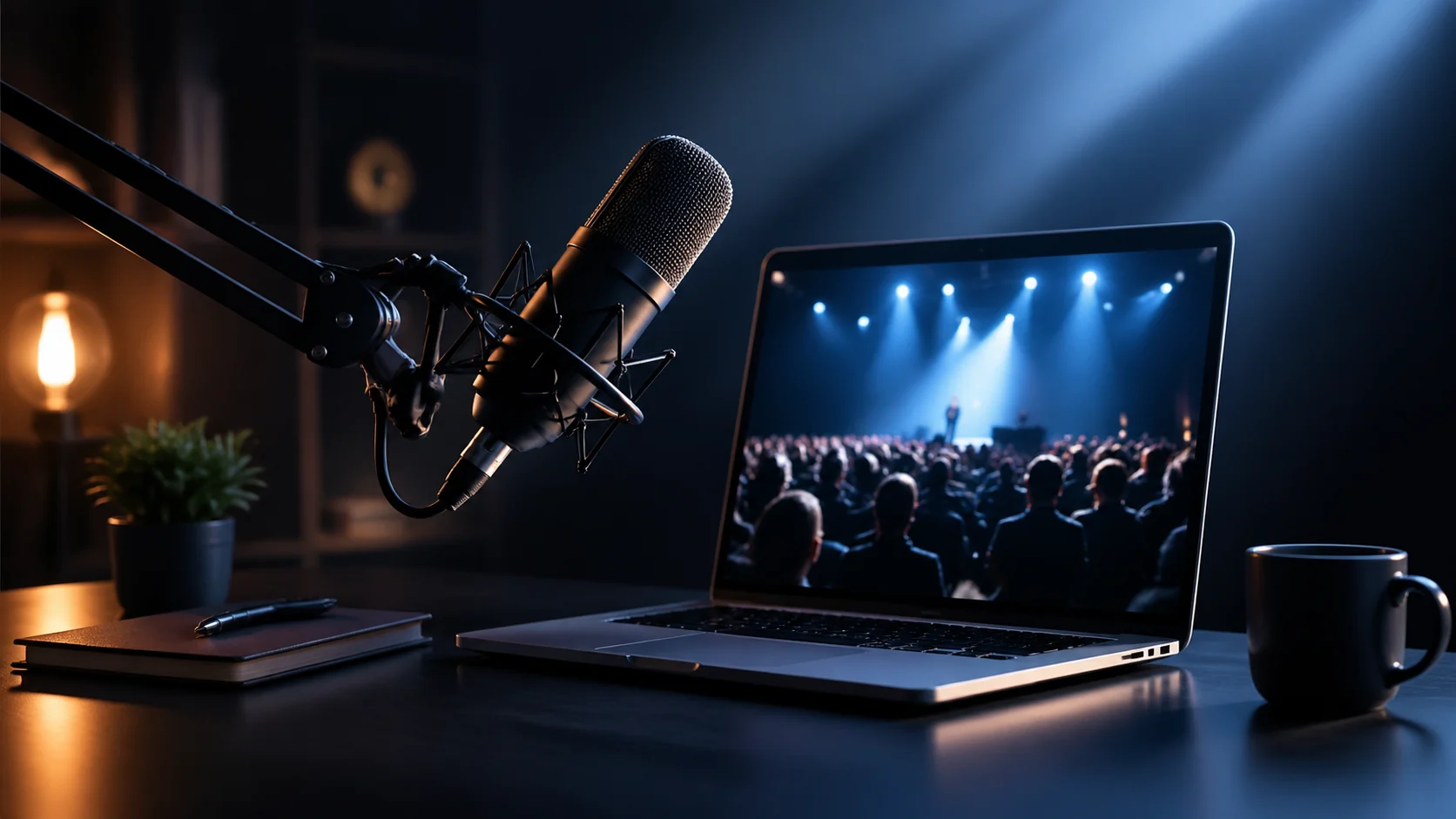 Cinematic conversion-focused webinar promotional graphics image