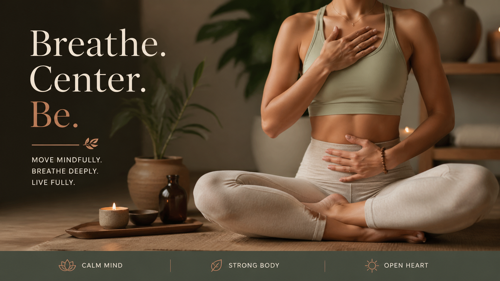 Close-up or alternate layout for yoga and meditation visuals with calming poses