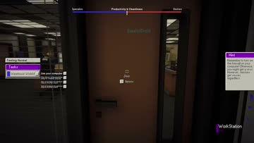 Office game interaction wheel and room options for replica gameplay mechanics