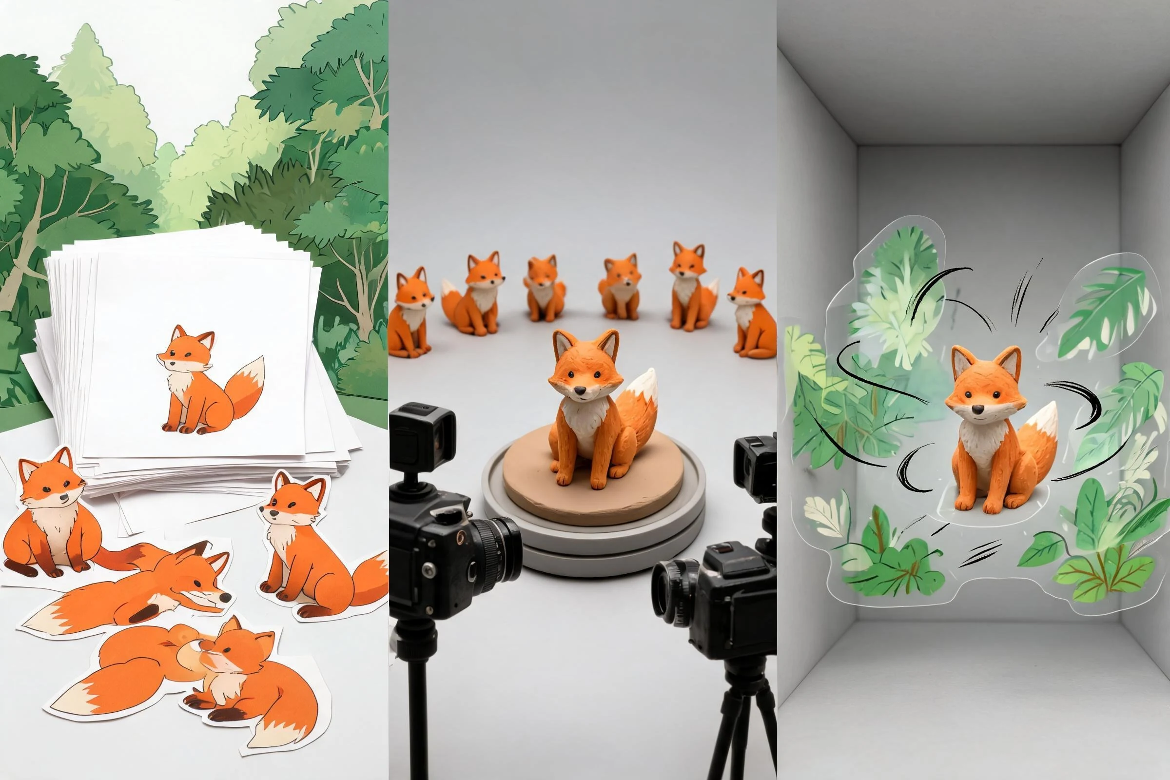 Visual decision comparison for choosing a 2D, 3D, or hybrid animation pipeline.
