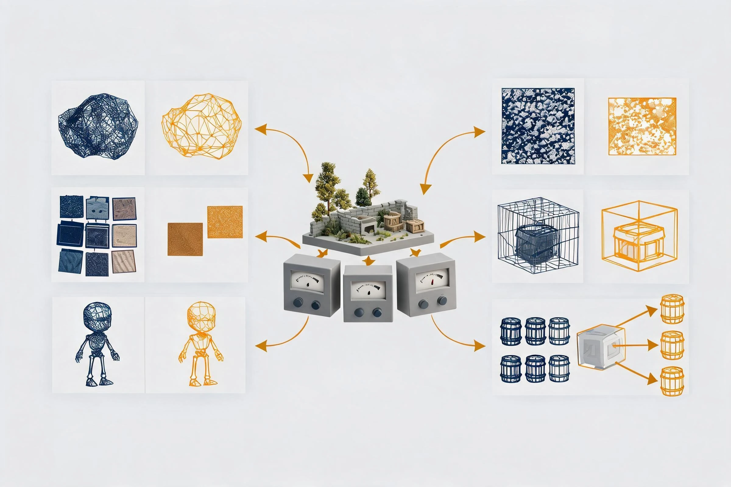 Decision tree for choosing a measured 3D model optimization step.