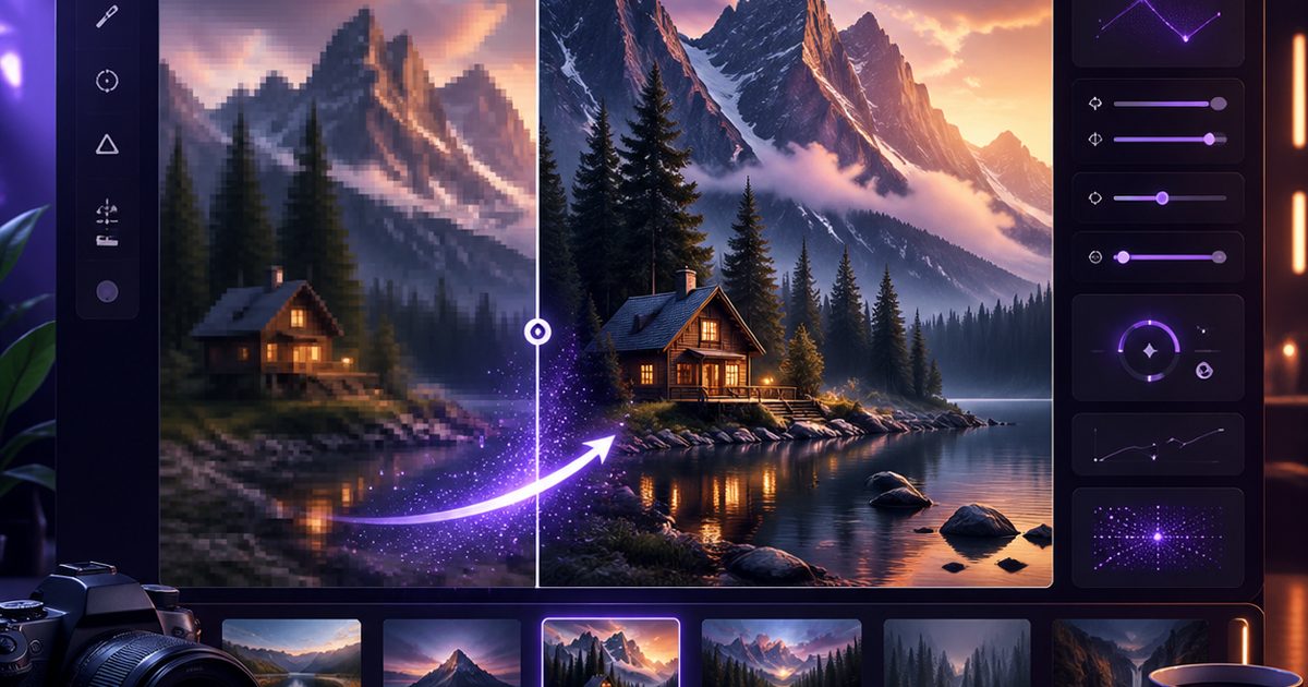 AI Image Enhancement and Upscaling visual preview