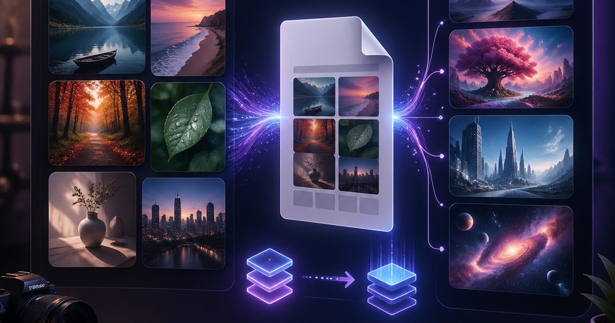 Imágenes a PDF y generación con IA visual preview