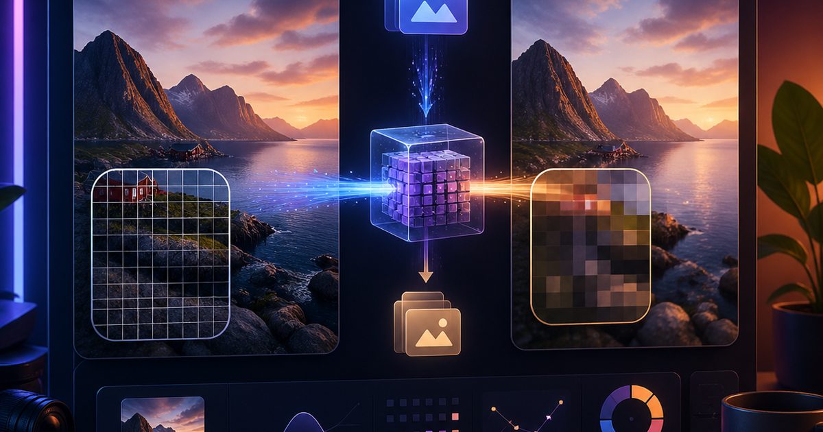 JPEG Image Compression and Resizing visual preview