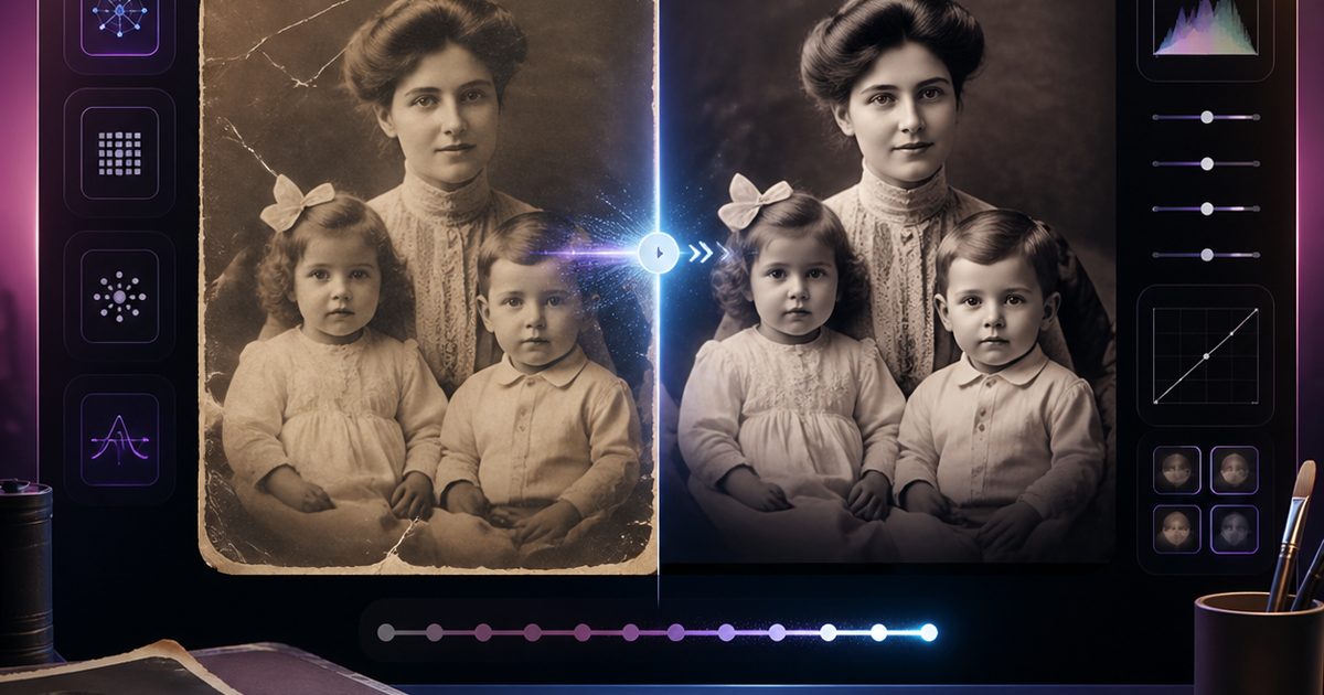 Old Photo Digitization and Restoration visual preview