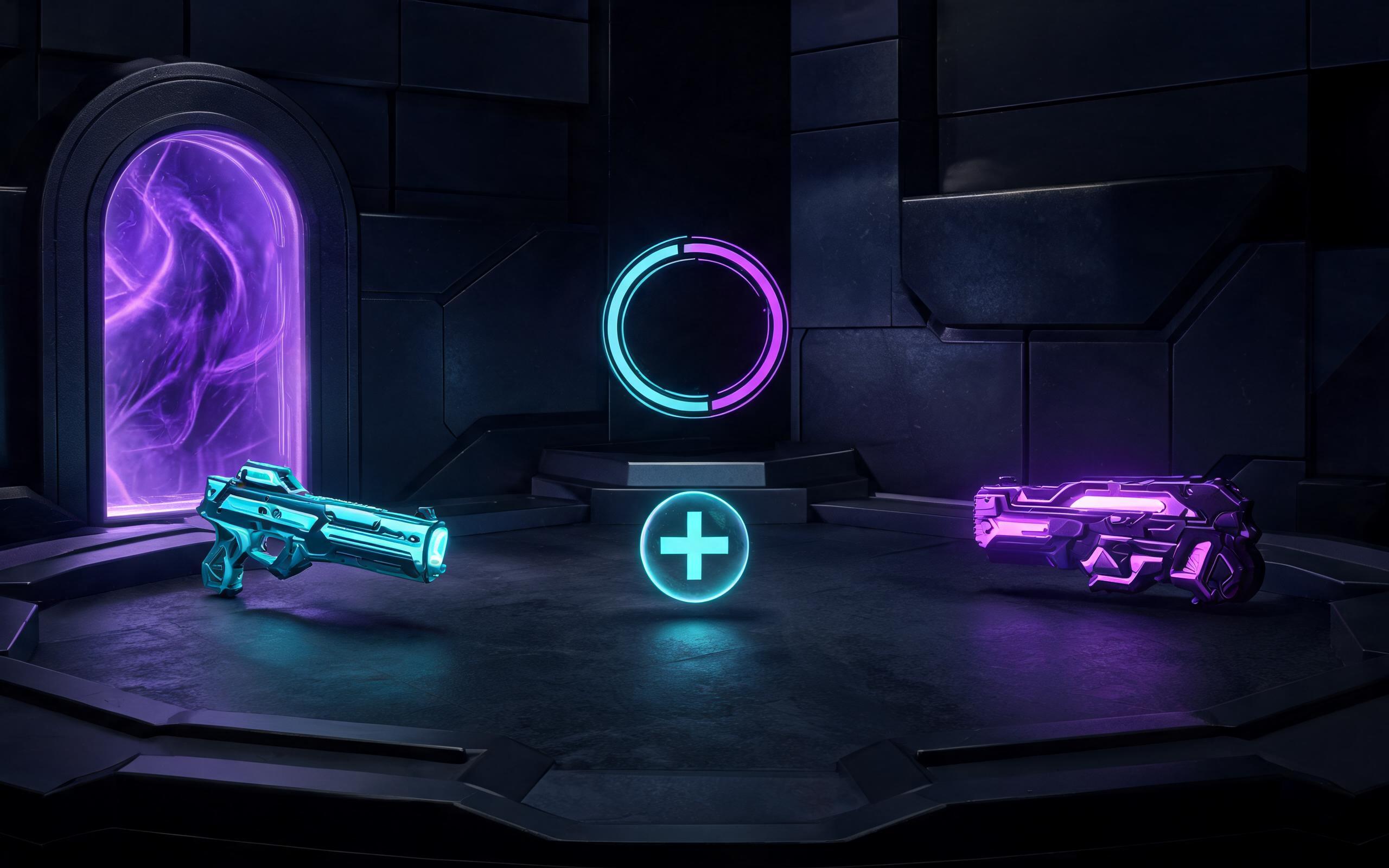Conceito editorial original que ilustra criador de arena shooter no unreal engine