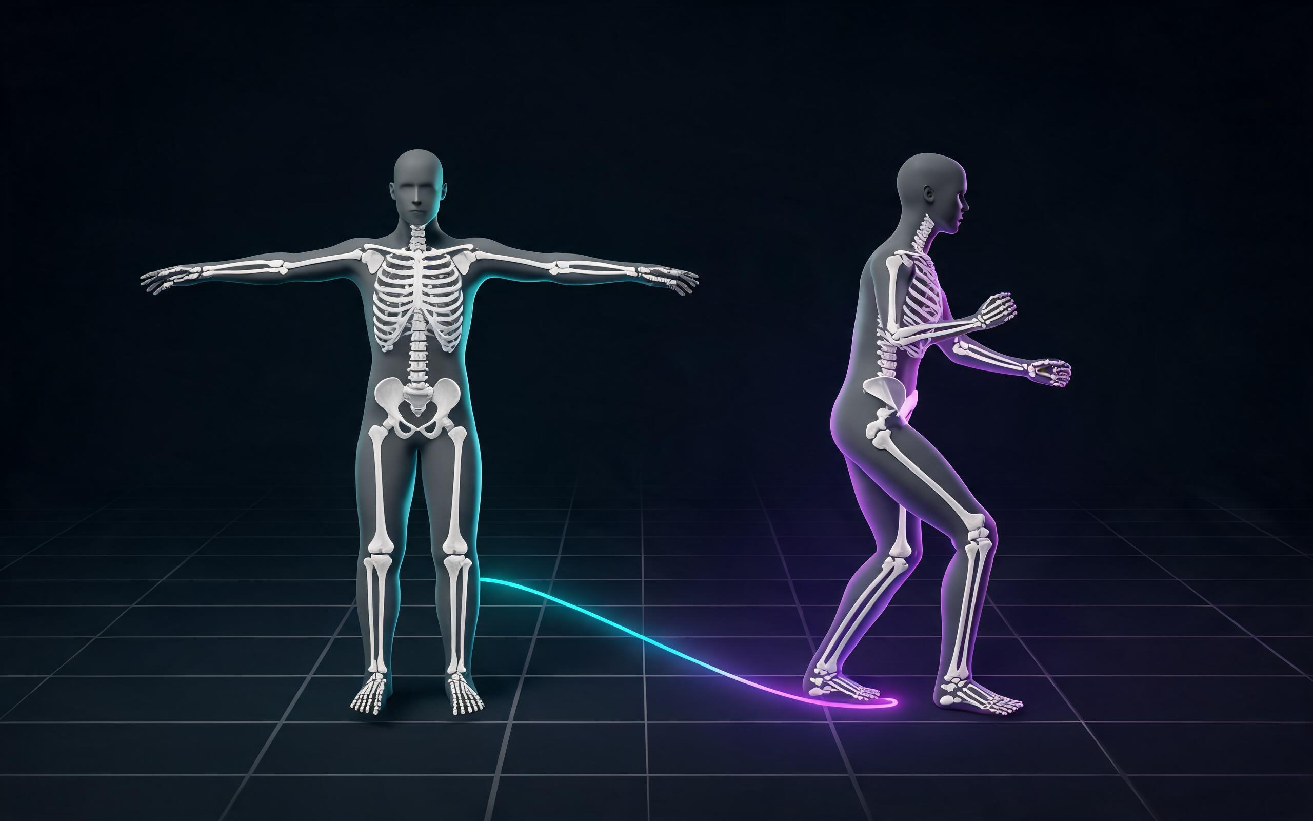 Concepto editorial que respalda "Export a stable skeletal baseline"