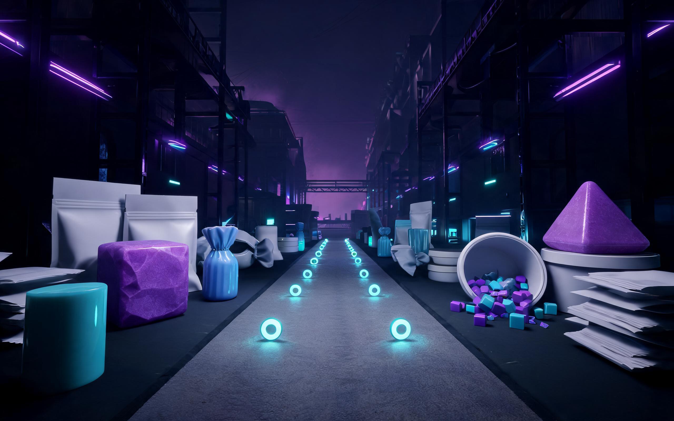 Original editorial concept illustrating unreal candy