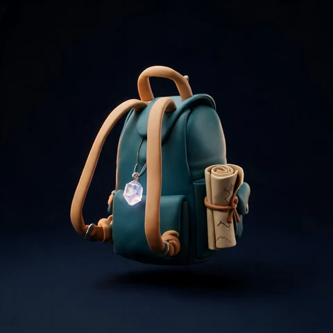 Magic backpack 3D model preview