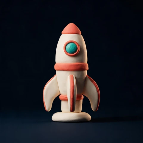 Toy rocket 3D model preview