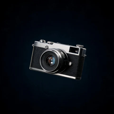 Vintage film camera 3D model preview